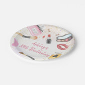 Spa Party Glamour Make-up Verjaardag Papieren Bordje (Gekanteld)