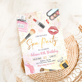 Spa Party Glitz Glam Girl Make-up Verjaardag Kaart