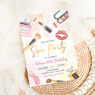 Spa Party Glitz Glam Girl Make-up Verjaardag Kaart