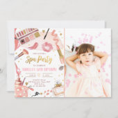 Spa Party Glitz Glam Glamor Girl Makeup Birthday Kaart (Voorkant)