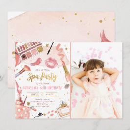 Spa Party Glitz Glam Glamor Girl Makeup Birthday Kaart