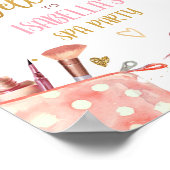 Spa Party Glitz Glam Makeup Girl Welkom Poster (Hoek)