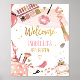Spa Party Glitz Glam Makeup Girl Welkom Poster