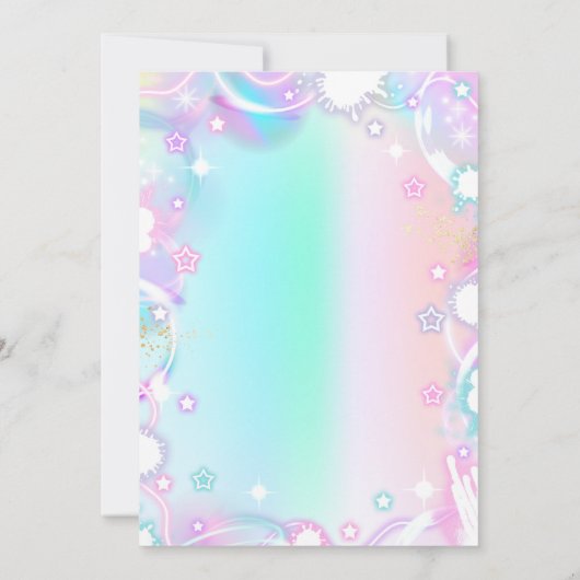 Spa Party Glow Pastel Make-up Pamper Verjaardagsfe Kaart (Achterkant)