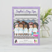 Spa Party Invitation for Young Girls Kaart (Staand voorkant)