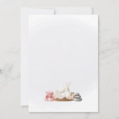 Spa Party Invitation, Natural Calm Refresh Pamper Kaart (Achterkant)