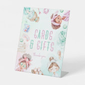 Spa party Kaarten en cadeaus Pastel Verjaardag Reclamebord Met Voetstuk (Voorkant)