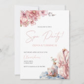 Spa Party Kids Birthday Uitnodiging (Voorkant)