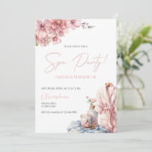 Spa Party Kids Birthday Uitnodiging (Staand voorkant)