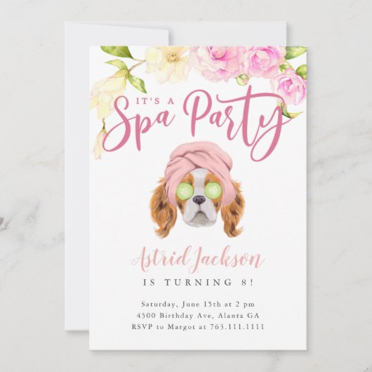 Spa Party Kids Birthday Uitnodiging (Voorkant)