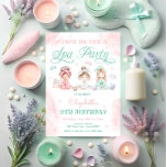 Spa Party Kids Verjaardagsfeestje Roze Kaart<br><div class="desc">Het ontwerp van de Spa Party Kids Birthday Party Pink Invitation is een prachtig vormgegeven uitnodiging die de toon zet voor een ontspannen en glamoureuze viering. Het beschikt over een pastelkleurig palet met tinten van blush roze, lavendel, mintgroen en zacht blauw, waardoor een serene en uitnodigende look ontstaat. Het ontwerp...</div>