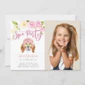 Spa Party Kinderen Birthday Foto Kaart (Voorkant)