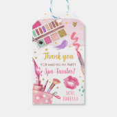 Spa Party Meisje Glamour Make-up Verjaardagsfeest Cadeaulabel (Voorkant)