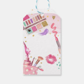 Spa Party Meisje Glamour Make-up Verjaardagsfeest Cadeaulabel (Achterkant)