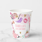 Spa Party Meisje Glamour Make-up Verjaardagsfeest Papieren Bekers (Voorkant)