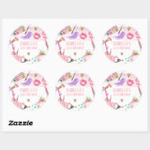 Spa Party Meisje Glamour Make-up Verjaardagsfeest Ronde Sticker (Vel)