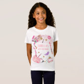 Spa Party Meisje Glamour Make-up Verjaardagsfeest T-shirt (Voorkant volledig)