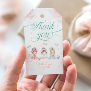 Spa Party Meisje Verjaardag Cadeaulabel