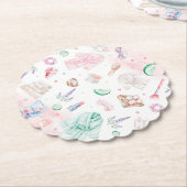 Spa Party Meisje Verjaardag Kartonnen Onderzetters (Gekanteld)