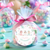 Spa Party Meisje Verjaardag Pastel Ronde Sticker