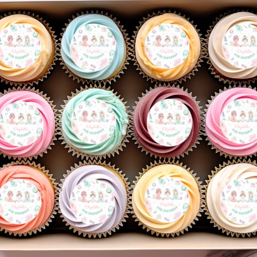 Spa Party Meisje Verjaardag Pastel Ronde Sticker