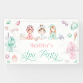 Spa Party Meisje Verjaardag Spandoek (Horizontaal)