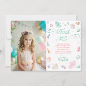 Spa Party Meisje Verjaardagsfoto Dank u kaart (Voorkant)