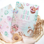 Spa party meisjes Glam Verjaardagsfeest Kaart