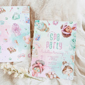 Spa party meisjes Glam Verjaardagsfeest Kaart
