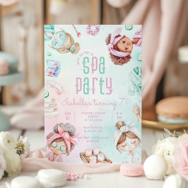 Spa party meisjes Glam Verjaardagsfeest Kaart