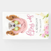 Spa Party Meisjes Verjaardagsfeestje Welkom Spandoek (Horizontaal)