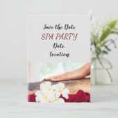 Spa party met handmassage met zout op de rug kaart (Staand voorkant)