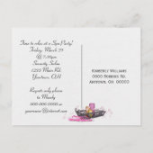 Spa Party met Orchideeën Uitnodiging (Achterkant)