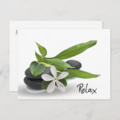 Spa Party met Stones Uitnodiging Briefkaart (Voorkant / Achterkant)