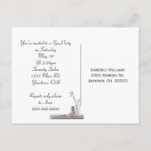 Spa Party met Stones Uitnodiging Briefkaart (Achterkant)