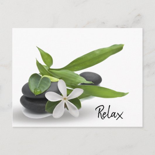 Spa Party met Stones Uitnodiging Briefkaart (Voorkant)