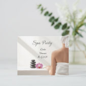 Spa Party Minimal Wellness Design Briefkaart (Staand voorkant)