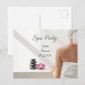 Spa Party Minimal Wellness Design Briefkaart (Voorkant / Achterkant)