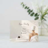 Spa Party Minimal Wellness Design Briefkaart (Staand voorkant)