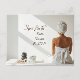 Spa Party Minimal Wellness Design Briefkaart