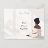 Spa Party Minimal Wellness Design Briefkaart (Voorkant)