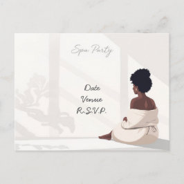 Spa Party Minimal Wellness Design Briefkaart