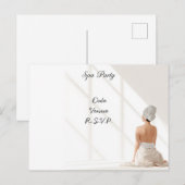 Spa Party Minimal Wellness Design Briefkaart (Voorkant / Achterkant)