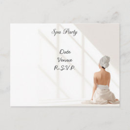 Spa Party Minimal Wellness Design Briefkaart