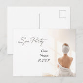Spa Party Minimal Wellness Design Briefkaart (Voorkant / Achterkant)