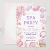 Spa Party Pamper Glam Day Girls Party Verjaardag Kaart (Voorkant / Achterkant)