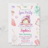 Spa Party Pamper Glam Day Party Meisjes Verjaardag Kaart (Voorkant)