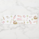 Spa Party, Pamper Party, Glam Makeup Party Waterfles Etiket (Enkel label)