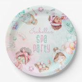 Spa party Pamper party pastel Verjaardagsfeest Papieren Bordje (Voorkant)
