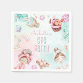 Spa party Pamper party pastel Verjaardagsfeest Servet (Voorkant)
